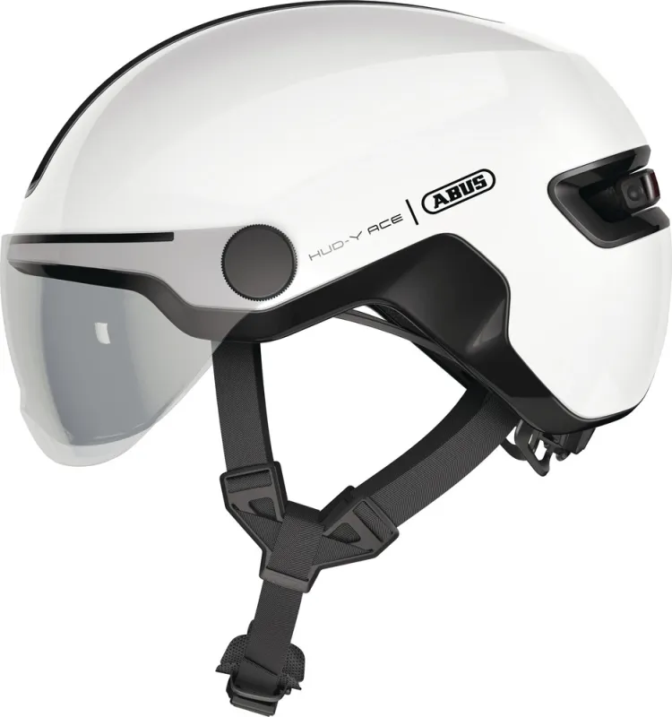 Abus Hud-Y ACE m. LED lys - Hvid (DK)