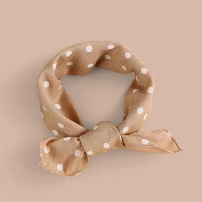 Bandana / Beige m. hvide prikker