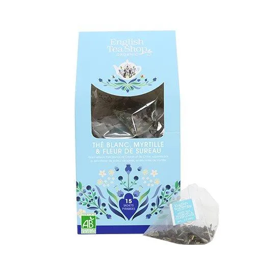 English Tea Shop White Tea, Blueberry & Elderflower Tea Økologisk - 15 breve