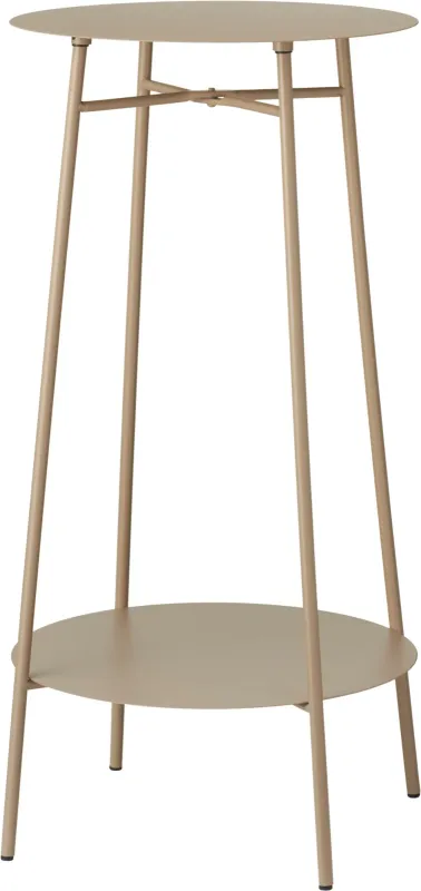 Sidebord  -  2 hylder  -  taupe, 35×60 cm