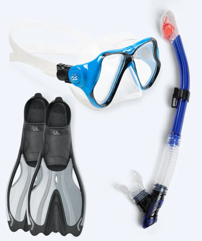 Watery snorkelsæt til voksne - Delphina/Hudson - Blå - Snorkelsæt til voksne (+16 år)