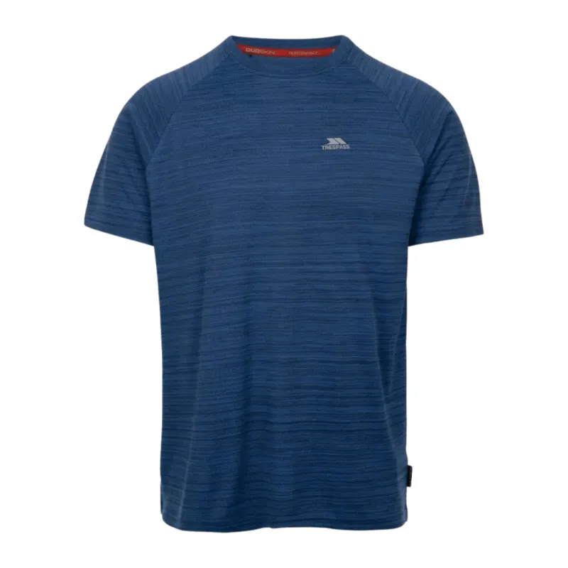 T-shirt til herre - Trespass Leecana TP75 - Mørkeblå (S tilbage)