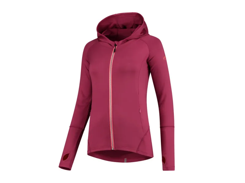 Rogelli Aura sports trøje hooded cerise/coral dame