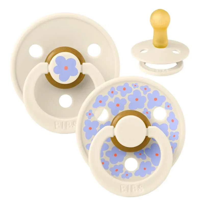 BIBS Rund Colour Sut - 2-Pak - Str. 2 - Naturgummi - Jasmine Studio - Ivory/Ivory