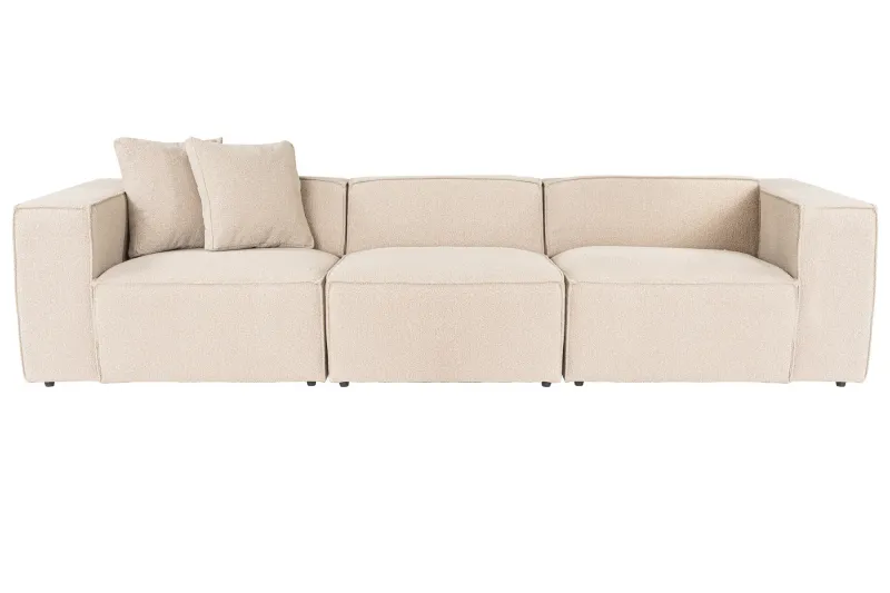 NORDVÄRK Lora 3 pers. sofa - peach stof