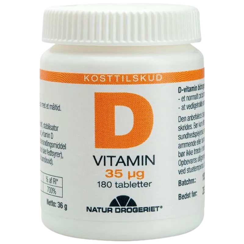 Natur Drogeriet D vitamin 35 ug (180 tabl)