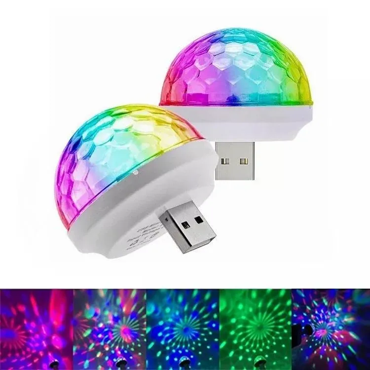 UDSALG - Mini USB Disco kugle - Dinled - Markeringslys