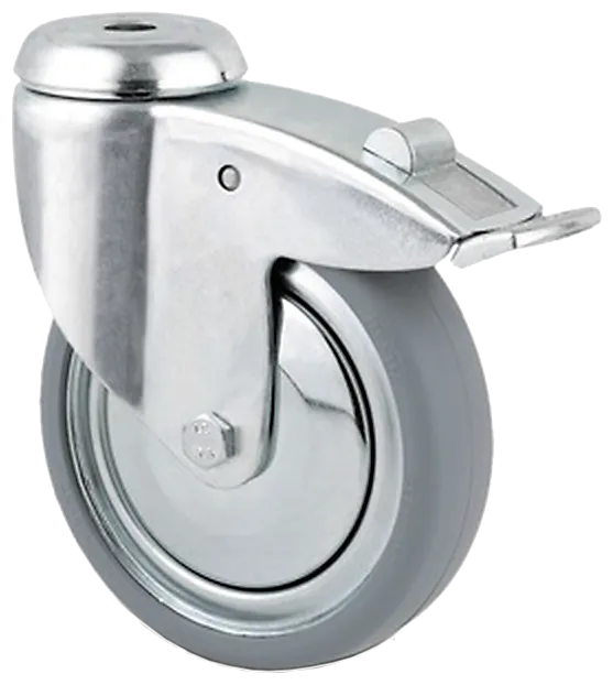Agila drejeligt hjul m/bremse 2477 DIK 075 P30-11