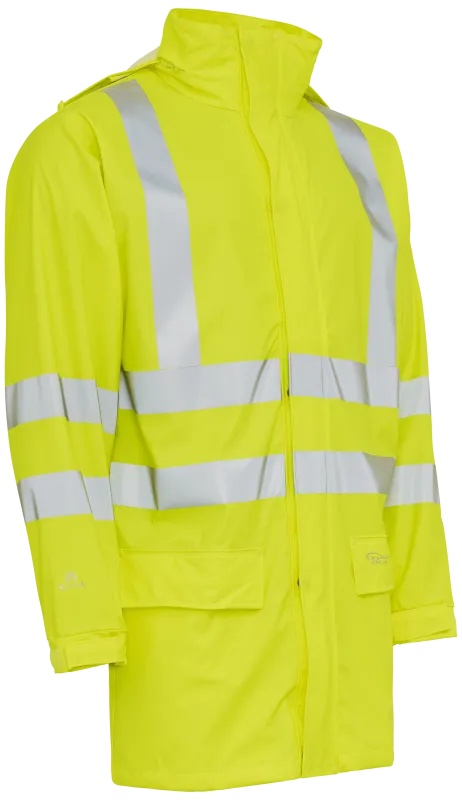 Hi-vis jakke lang m/ refleks 026301R gul Str. XS