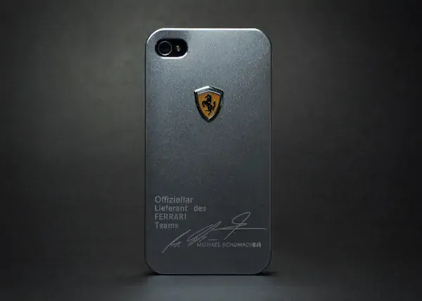 iPhone 4 / 4S Ferrari hard cover. Michael Schumacher hyldest. Silver.