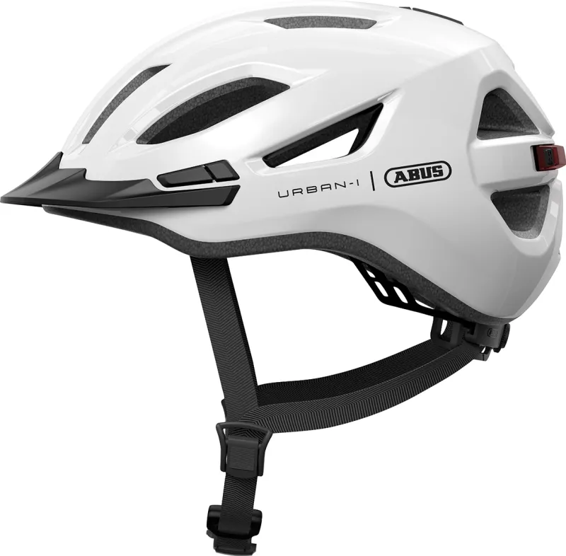 Abus Hjelm Urban-I 4.0 m. LED - Shiny White