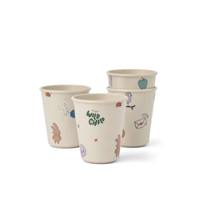 Liewood Lana Cup - 4-pak - Tamtam/Sandy