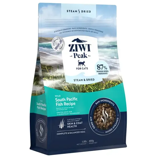ZiwiPeak Cat Steam & Dried, Fish, 800g
