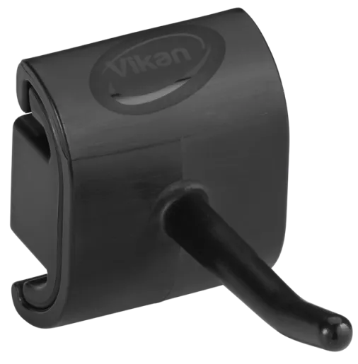 Vikan, Hygiejnisk Vægophæng, Enkeltkrogs Modul, 41 mm, Sort