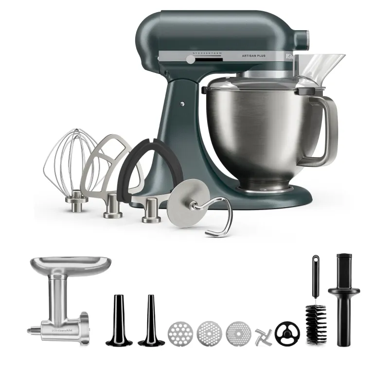 Kitchenaid Artisan Plus køkkenmaskine med kødhakker 4,7 liter, juniper