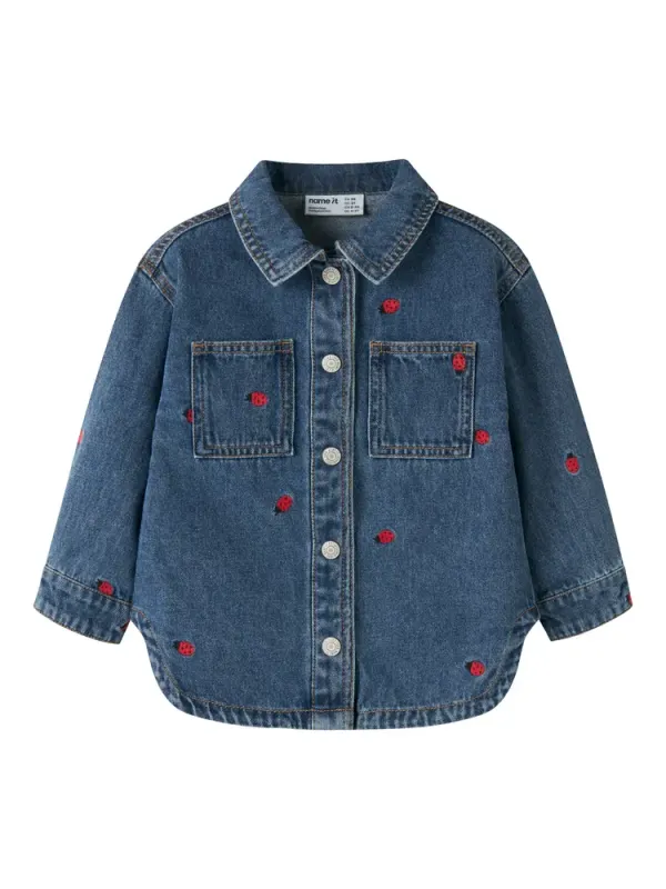 Nina Denim Jakke - Medium Blue Denim - 104