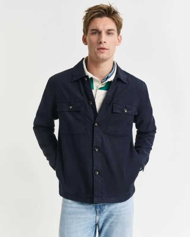 REG COT/LINEN OVERSHIRT