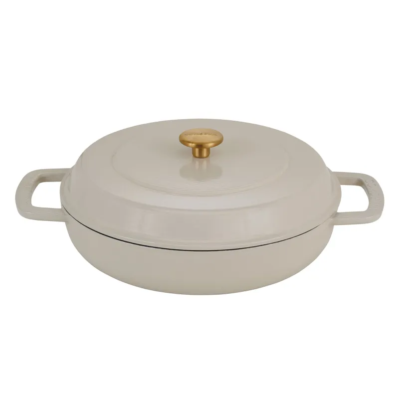 Combekk Lav gryde med låg 28 cm/5 liter, sand