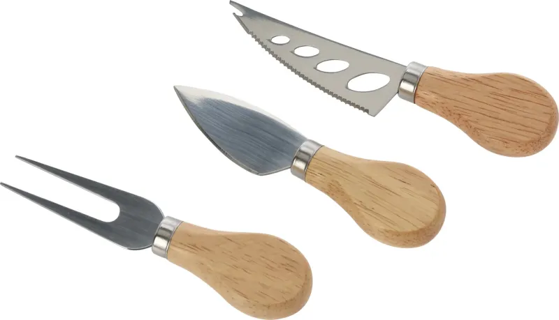 Osteknivesæt 3 knive, træhåndtag