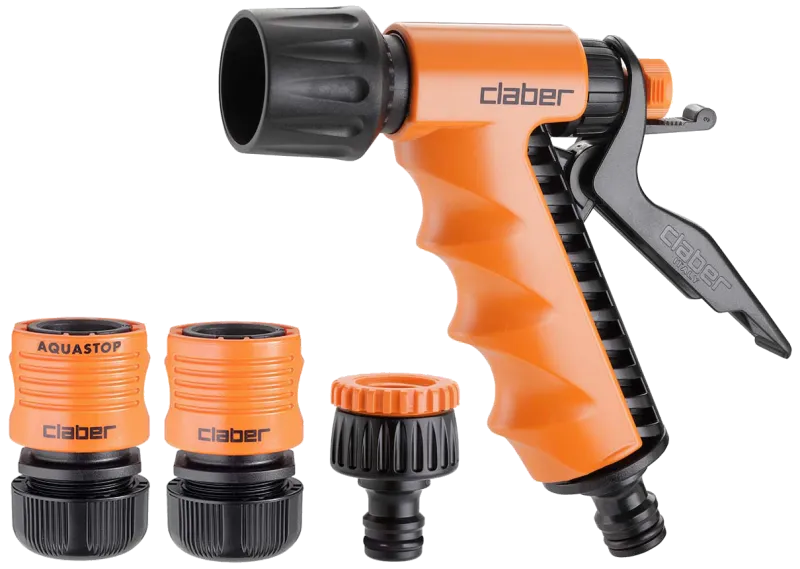 Claber startsæt 1/2", sprøjtepistol og koblinger