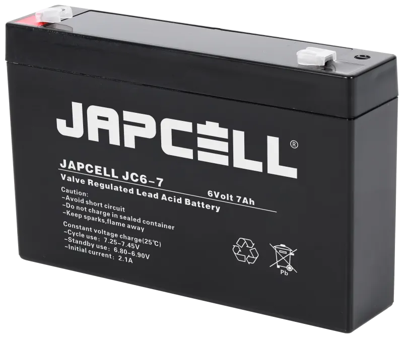 Japcell JC6-7 AGM blybatteri 6V/7Ah