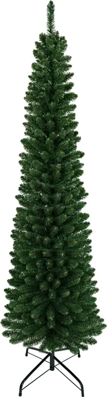 Juletræ, kunstig, smal model, Højde:180cm - 392 Grene m. metalfod
