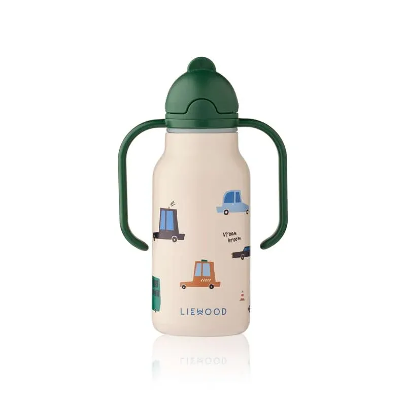 Liewood Kimmie Drikkeflaske - Rustfrit Stål - 250ml - Cars/Sandy