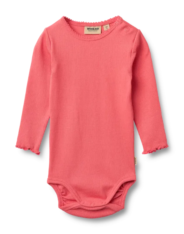 Wheat Regitze Langærmet Rib Body - Watermelon - 56