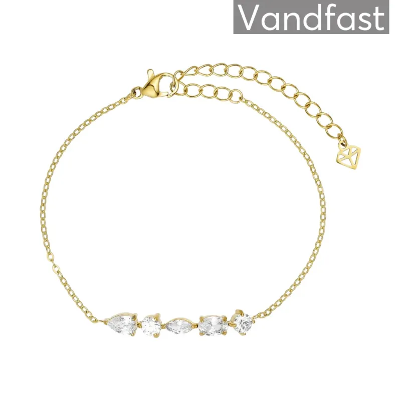 ANNEBRAUNER Five Zirconia Armbånd 18K Guldbelagt
