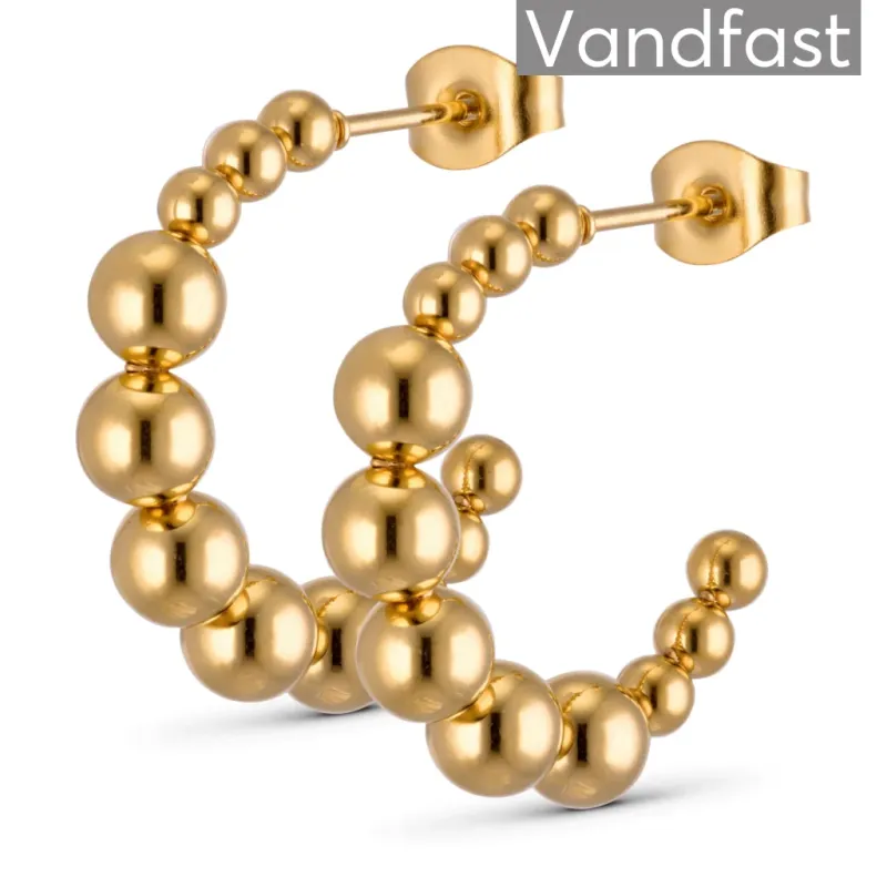 ANNEBRAUNER Creole Half Ball 18K Guldbelagt