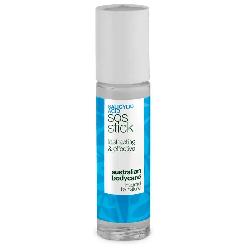 Salicylsyre SOS Stick mod bumser, rødme og tilstopninger â Salicylsyre SOS Stick mod urenheder og fedtet hud. Beroliger, renser og forebygger udbrud. Indeholder Salicylsyre.