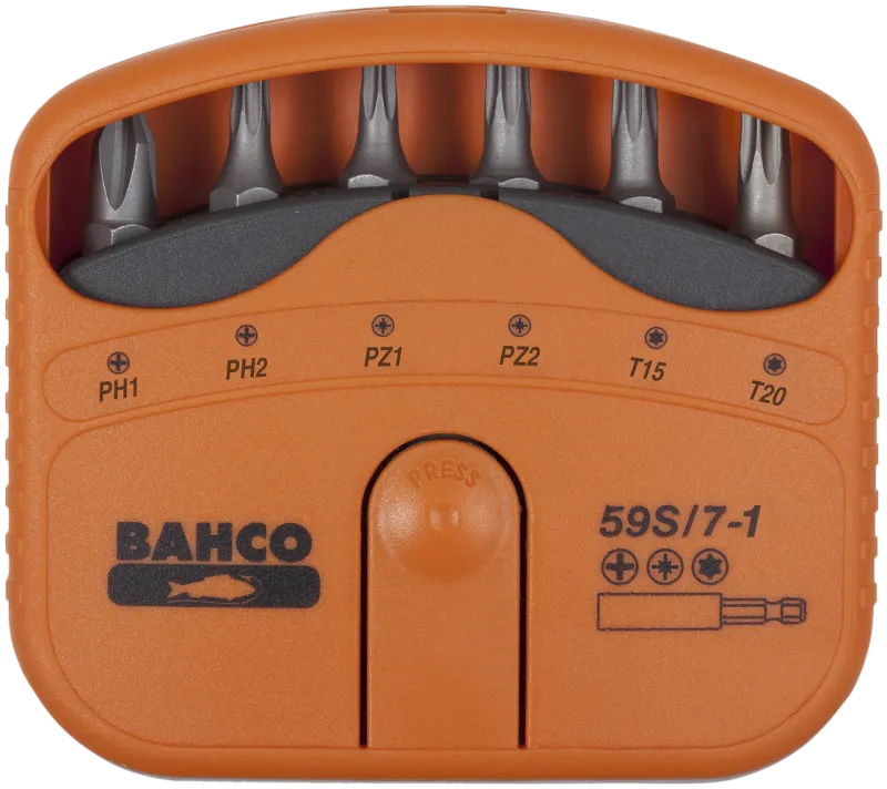 Bitssæt 59S/7-1 PH,PZ,Torx 7 dele