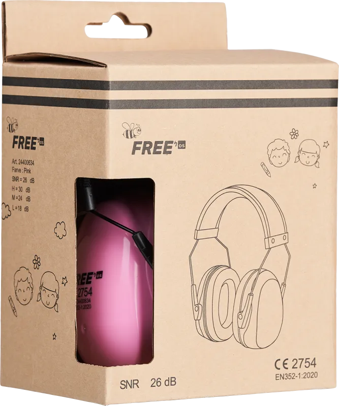 Kids Ear defender Lyserød høreværn