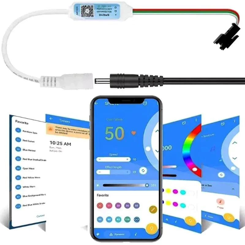 UDSALG - 5 meter MAGIC NEON Led strip, 12 volt, 600 LED. KOMPLET SÆT - Dinled - LED STRIP