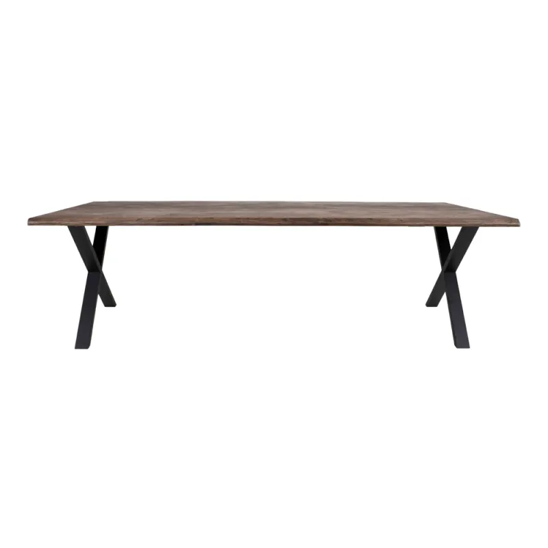 Toulon Spisebord - I smoked olieret eg med bølget kant 300x100xh75 cm