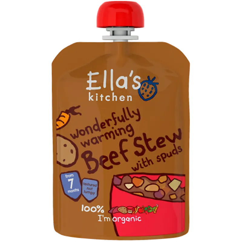Ellas Kitchen Babymos Oksekød/Kartoffelgrøntsager Ø 7 Mdr (130 gr)