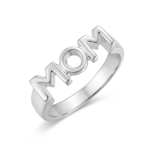 MOM ring i rhodineret 925 Sterling sølv