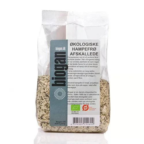 Biogan Hampefrø afskallede Ø (400 g)