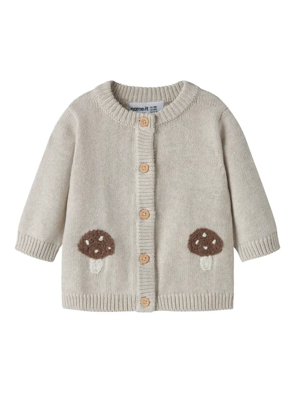 Name It Otelia - LS Knit Cardigan - Peyote Melange - 50 cm