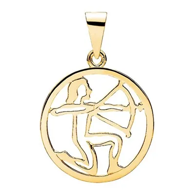 Stjernetegn i 8 kt. Guld med Skytten - 20 mm