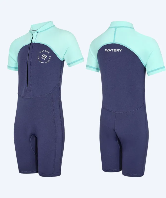 Watery UV våddragt til børn - Calypso Shorty - Atlantic Turquoise
