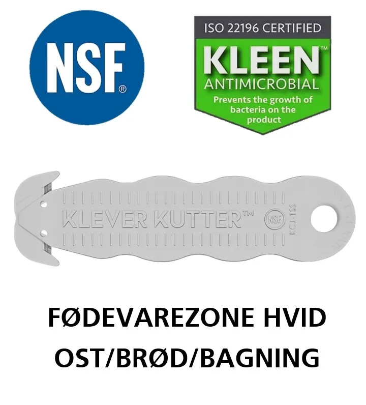 KLEVER NSF kniv fødevarezone HVID, 10 stk. pakning