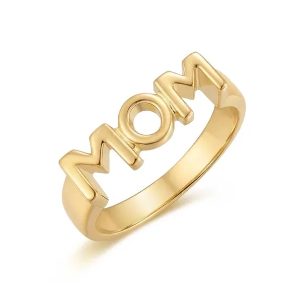 MOM ring i forgyldt 925 Sterling sølv