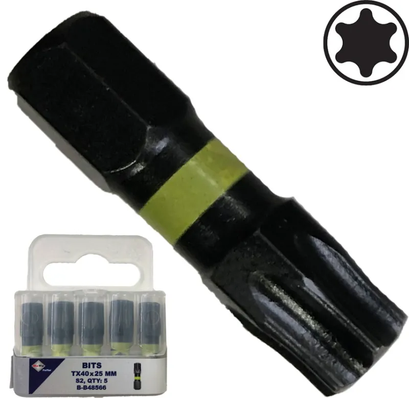 BATO 1/4" Bits Torsion S4 slag Torx 40 x 25mm