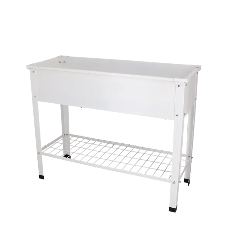 Esschert Design - Hævet blomsterbed hvid, 100x40x80cm