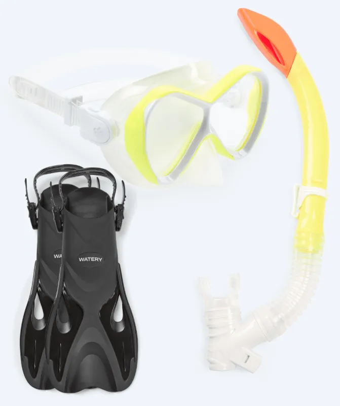 Watery snorkelsæt til børn - Fisher/Triton - Gul - Snorkelsæt til børn (4-16 år)