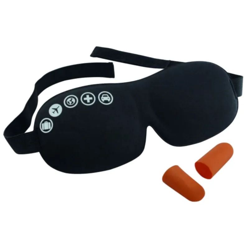 TravelSafe Sovemaske med Earplugs, pre-formed, sort