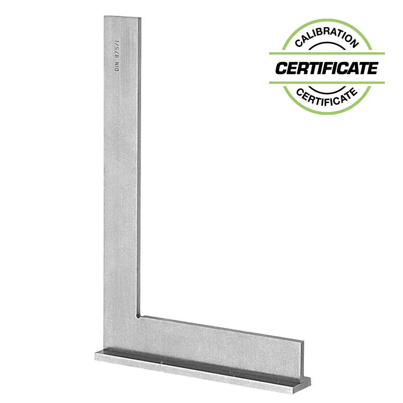 Anslagsvinkel 100x70 mm DIN 875/1 inkl. kalibrerings certifikat