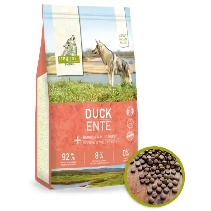 Isegrim Adult Green Hills tørfoder, Duck, 12 kg