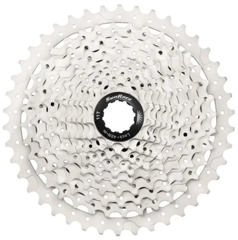 Sunrace CSMS3 Kassette 10 speed 11-46T MTB Metallic Sølv